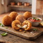 Arancini – smažené sicilské rýžové koule plněné masovým ragù, sýrem nebo další náplní