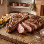 Bistecca alla Fiorentina – vysoký steak z hovězího masa, tradičně připravovaný na grilu