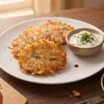 Galettes de pommes de terre croustillantes à l’ail et à la marjolaine