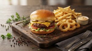 Cheeseburger s brioškovou žemľou