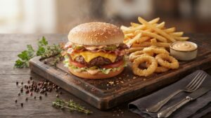 Cheeseburger s chrumkavou slaninou