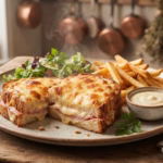 Croque Monsieur – zapečený sendvič se šunkou a sýrem