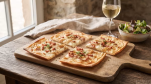 Flammkuchen – tarte flambée alsaziana
