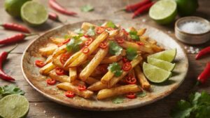 Hranolky s chilli a limetkou