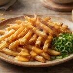 French Fries with Cheddar Cheese Sauce