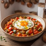 Manchego Pisto – Geschmortes Gemüse-Medley mit Tomaten, Paprika, Zucchini und Zwiebel, oft mit Ei serviert