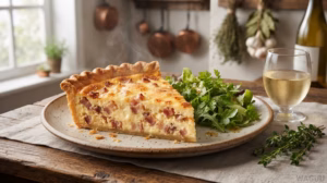 Quiche Lorraine – slaný koláč se slaninou