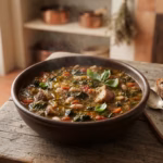 Ribollita – hustá toskánská polévka z chleba, fazolí a zeleniny