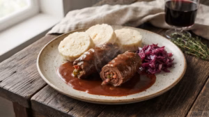 Rouladen – involtini di manzo ripieni di pancetta, cipolle e cetriolini
