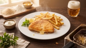 Formaggio fritto ceco – formaggio impanato e fritto con patatine e salsa tartara
