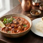 Chicken Tikka Masala – kousky marinovaného kuřete v kořeněné rajčatovo-smetanové omáčce
