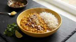 Dal Tadka – čočka ochucená smaženým kořením, česnekem, cibulí a chilli