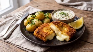 Gebackener Käse mit Tartarsauce