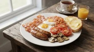 Full English Breakfast – vydatná britská snídaně