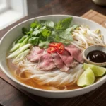Phở Bò – Beef Noodle Soup with Star Anise, Cinnamon, and Charred Ginger