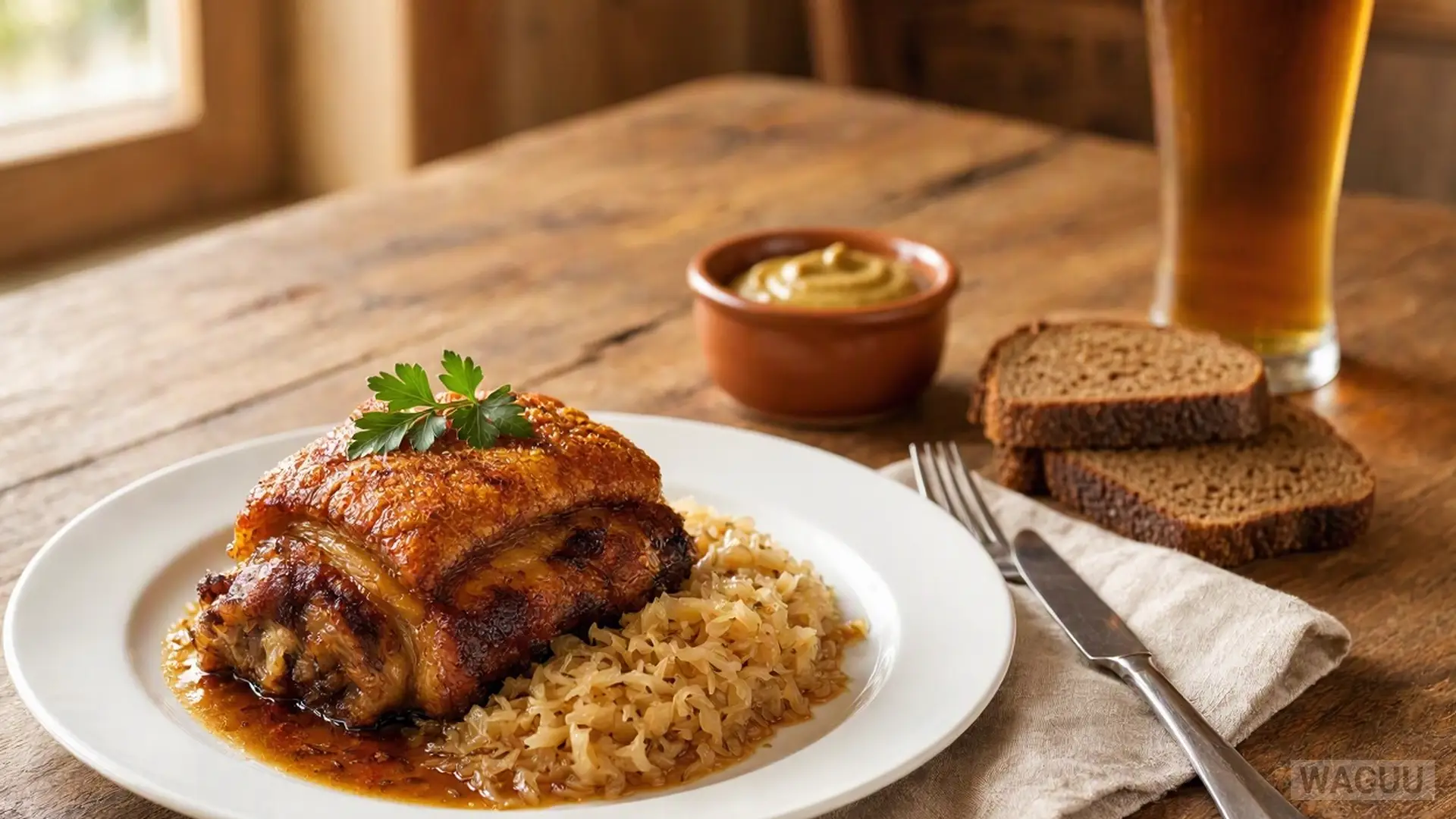 Schweinshaxe with sauerkraut