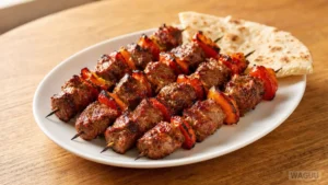 Şiş Kebab – Kousky marinovaného masa napíchané na špejli či kovové jehle a grilované společně se zeleninou nebo podávané s přílohami.