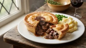 Steak and Kidney Pie – masový koláč s hovězím masem a ledvinkami