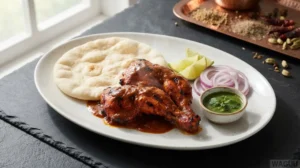 Tandoori Chicken – kuře marinované v jogurtu a koření a pečené při vysoké teplotě
