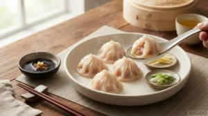 Xiaolongbao – jemné šanghajské plněné knedlíčky s masem a horkým vývarem uvnitř